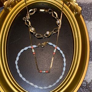 Elegant Gold and Pearl Jewelry Set